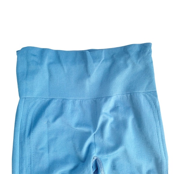 💜 Athleta Mesh Around Seamless Capri Pants S Blue Activewear Athleisure Small - Picture 3 of 10